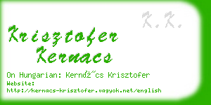 krisztofer kernacs business card